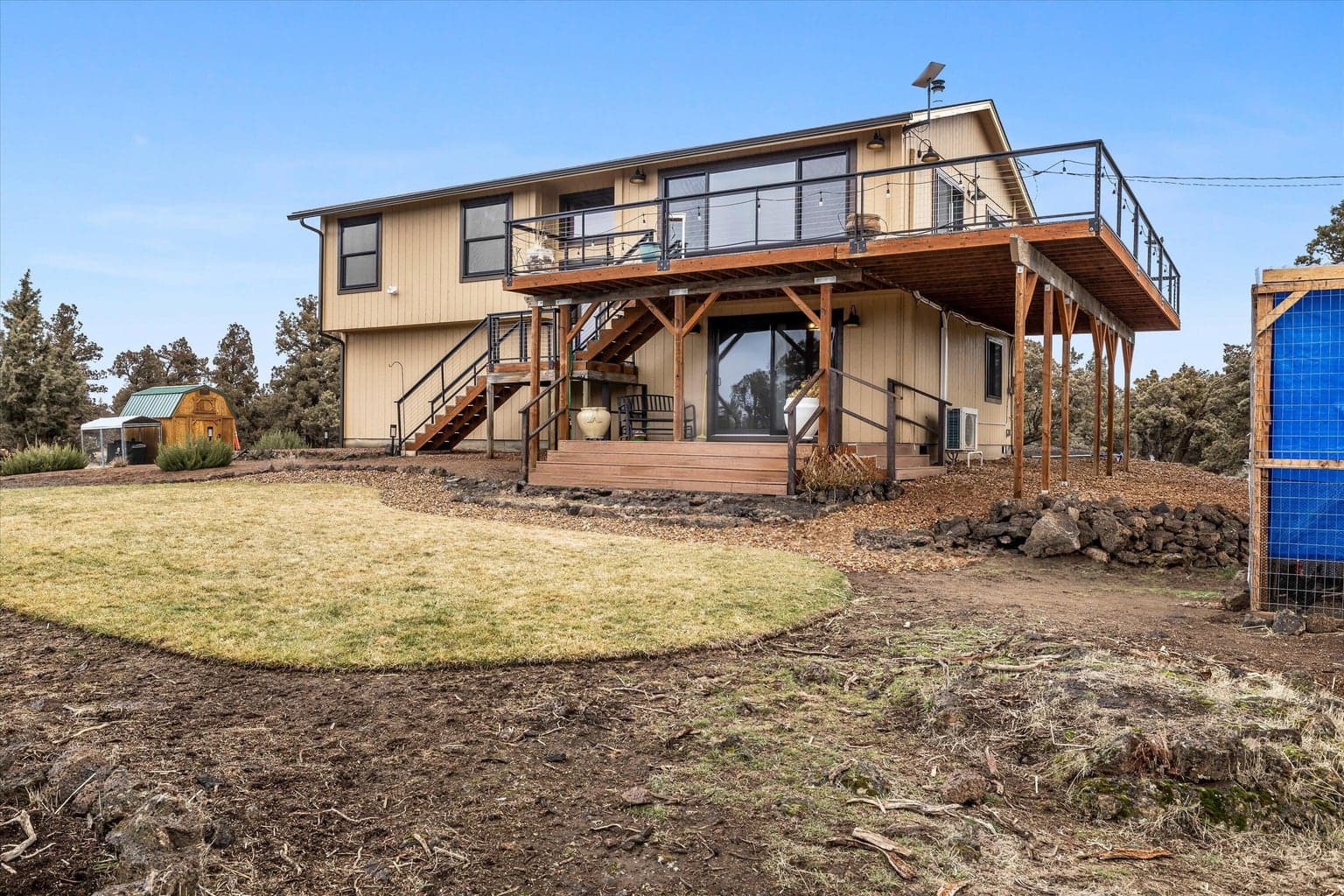 Privacy, views and mult-level decks for outdoor entertaining.