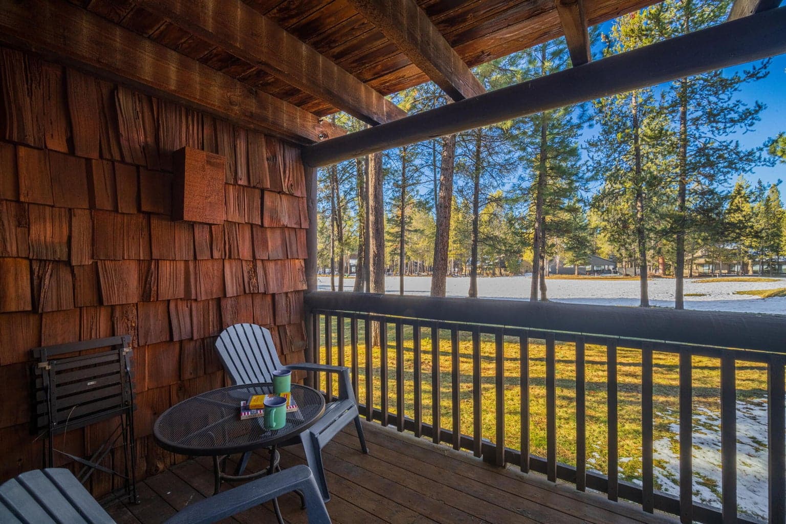 with a private balcony