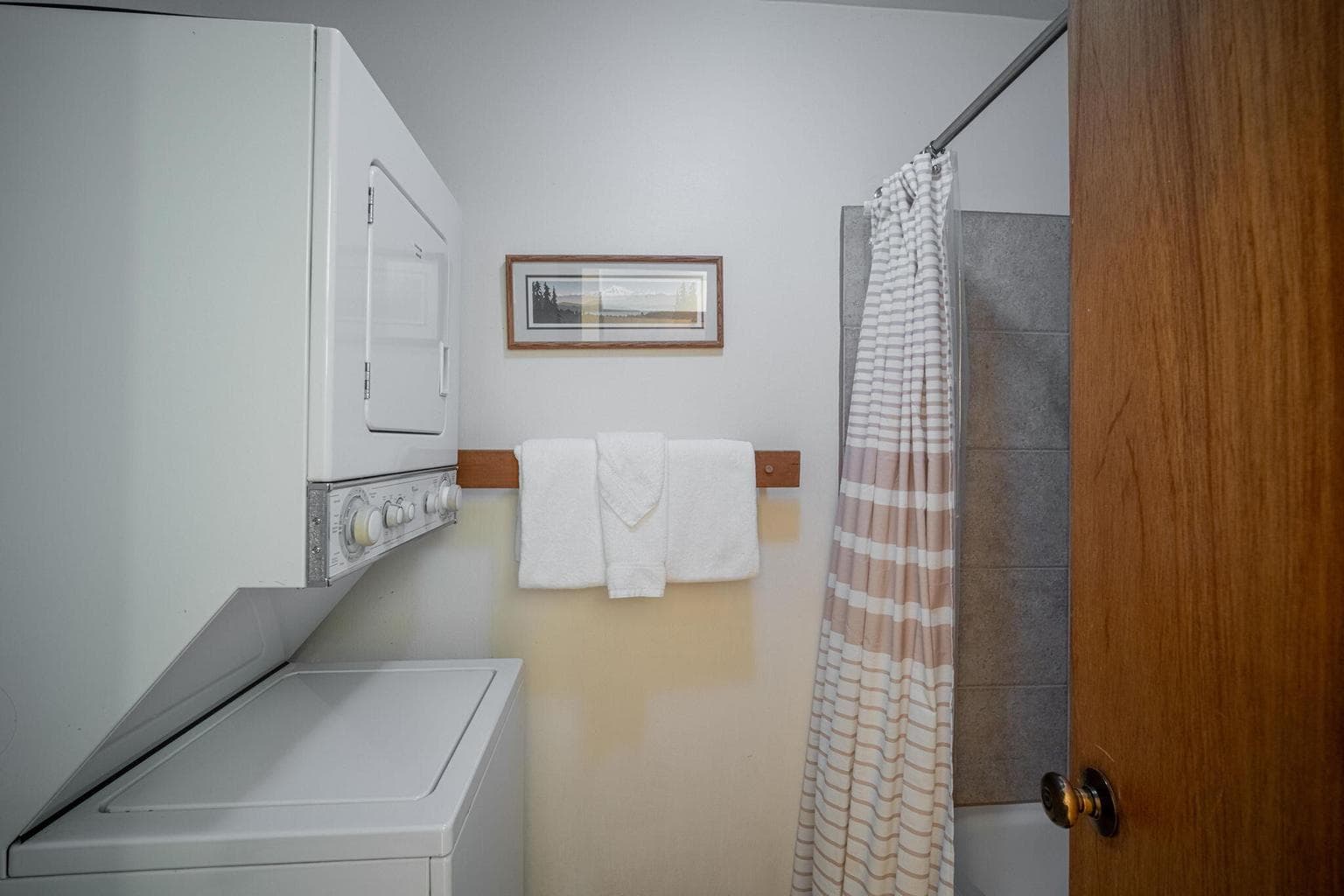 W/D, shower and toilet