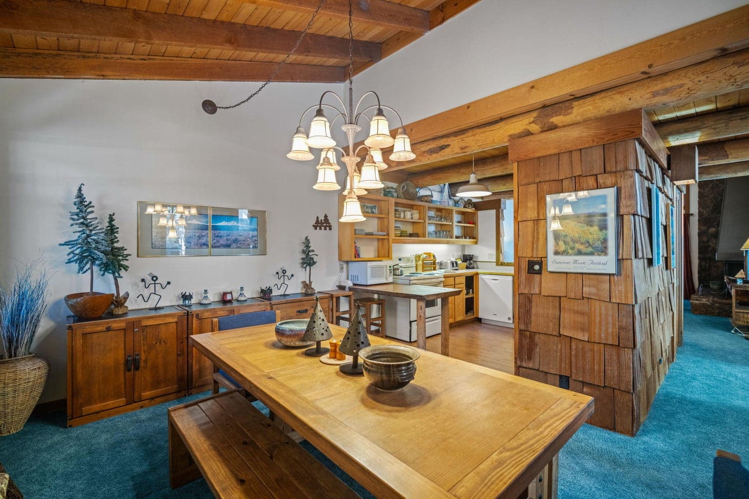 Adjacent the kitchen and open hall to the living room