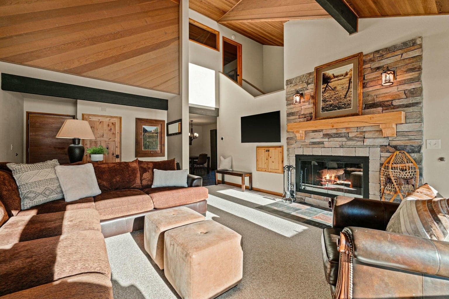 Filled with natural light and the perfect place to gather looking out to the views.