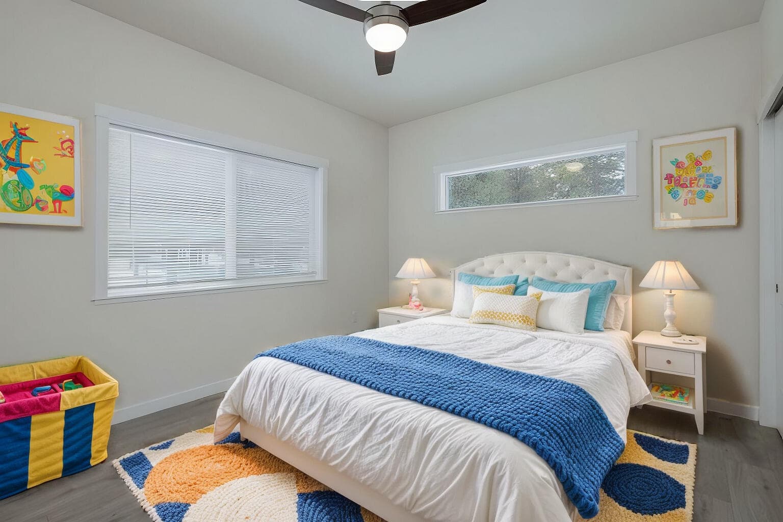 virtually staged guest room