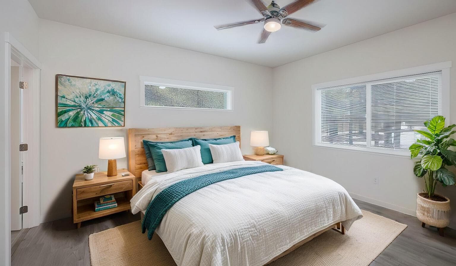 virtually staged primary suite