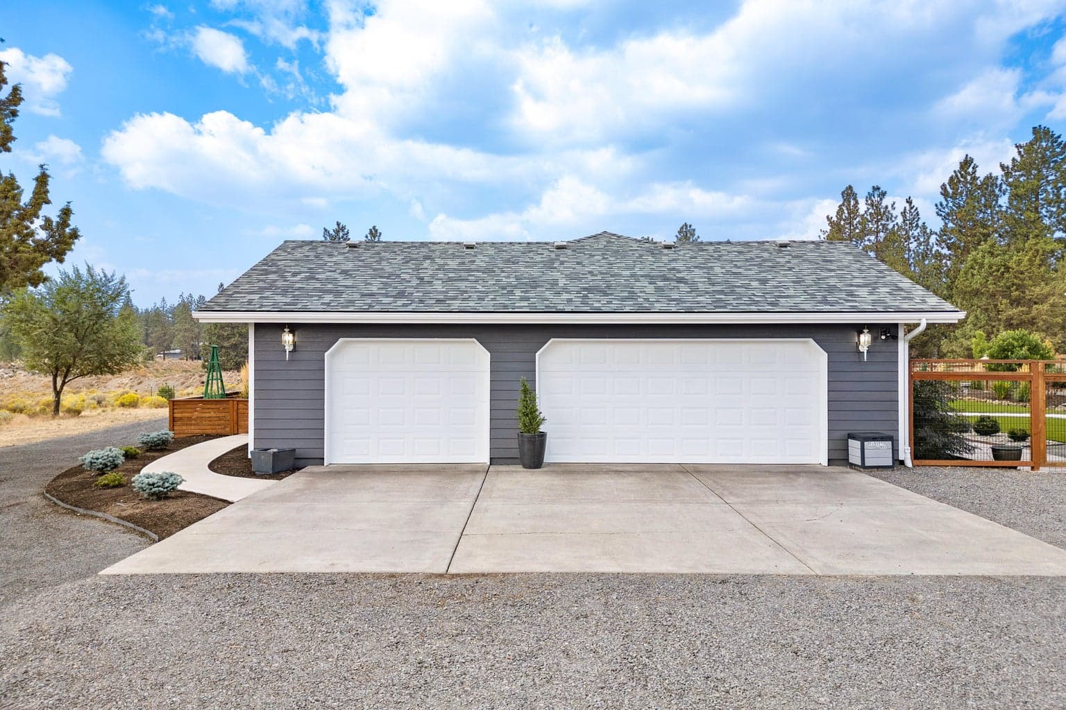 3 Car garage and room for RV Parking across