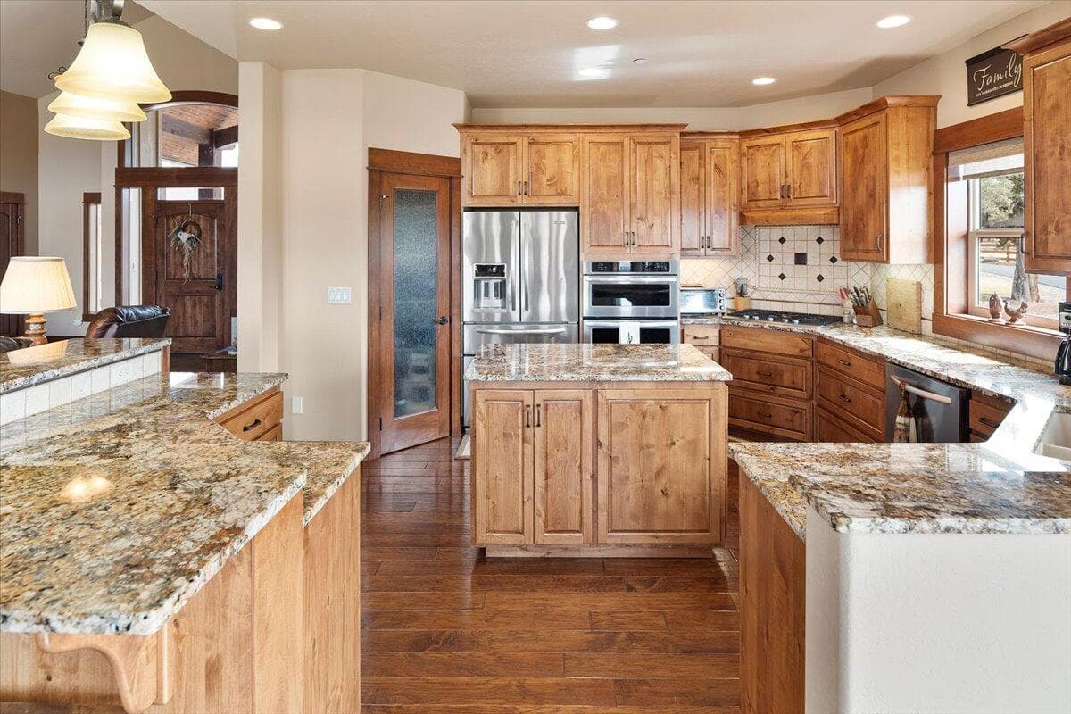 Plenty of counter space here!
