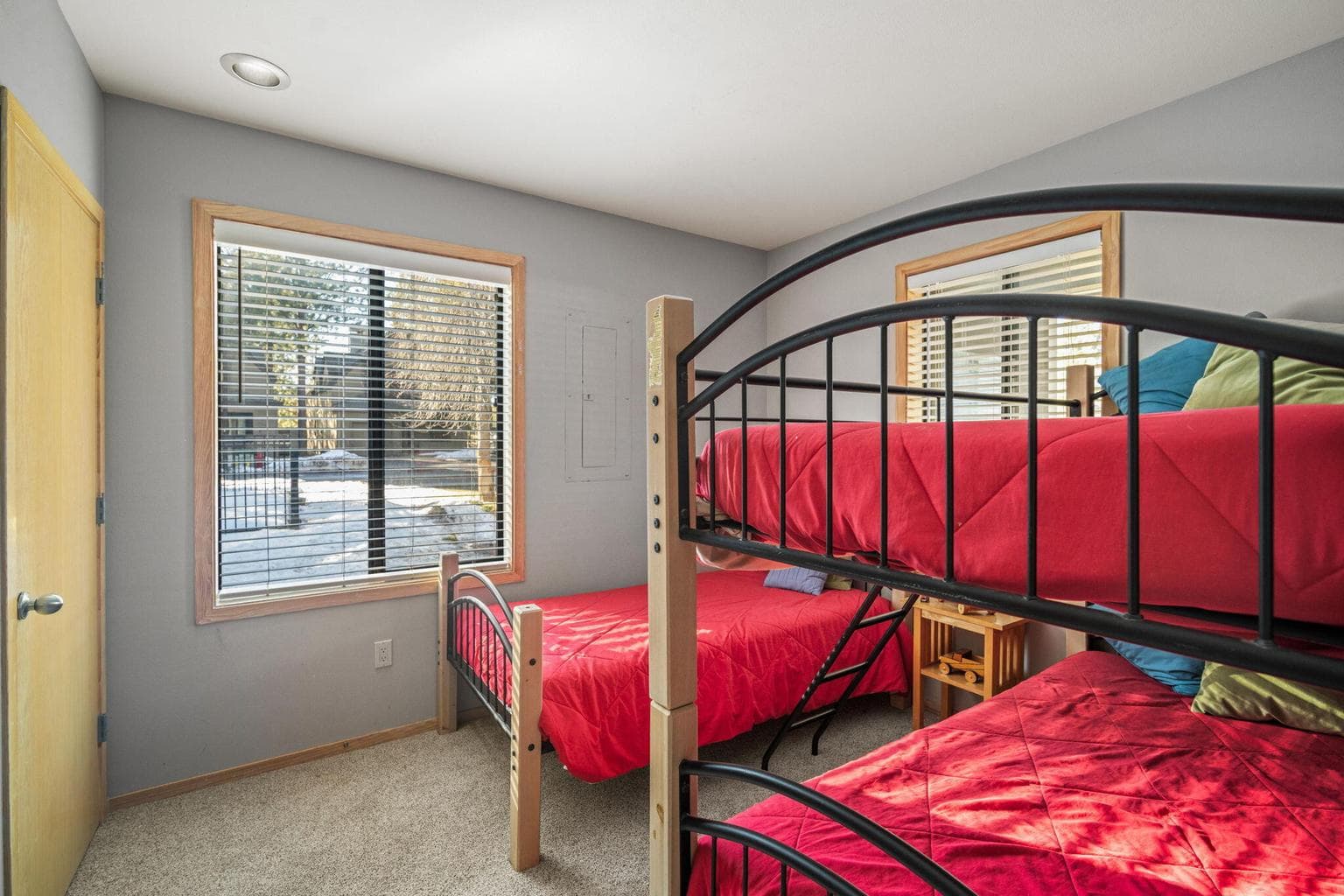 The is one bed room downstairs - currently used as the bunk room.