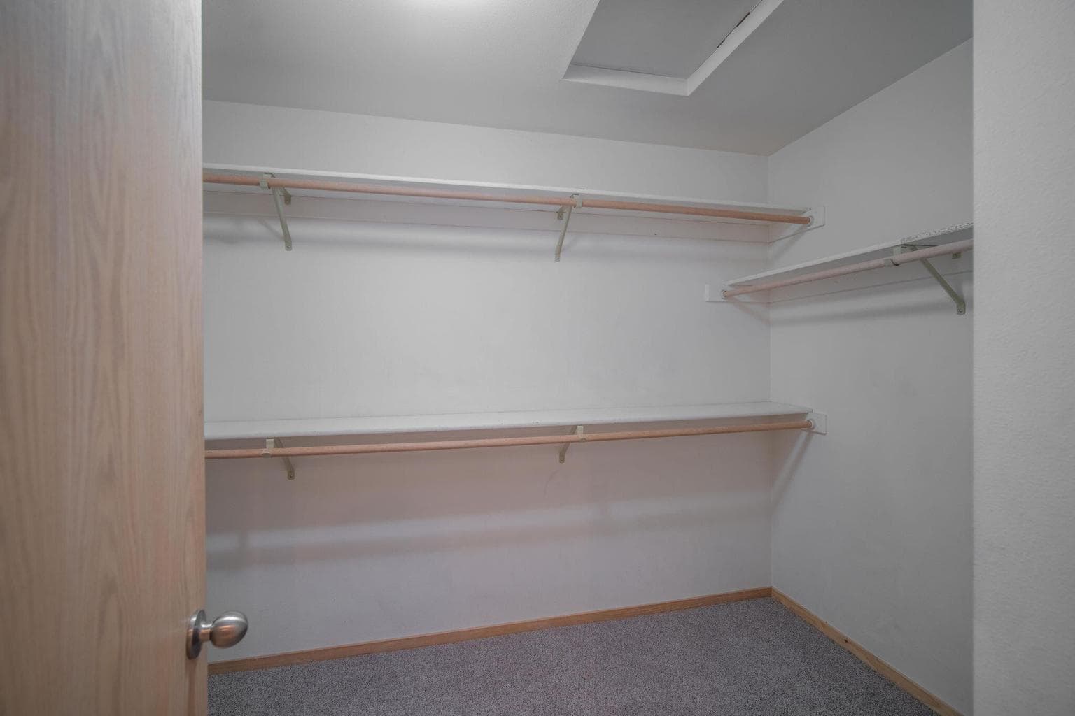 Spacious primary closet