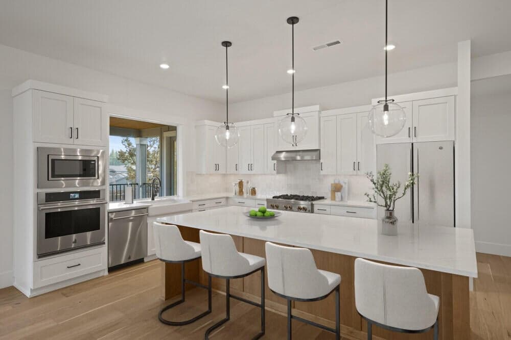 Rendering with virtual staging. Not exact selections or included features.