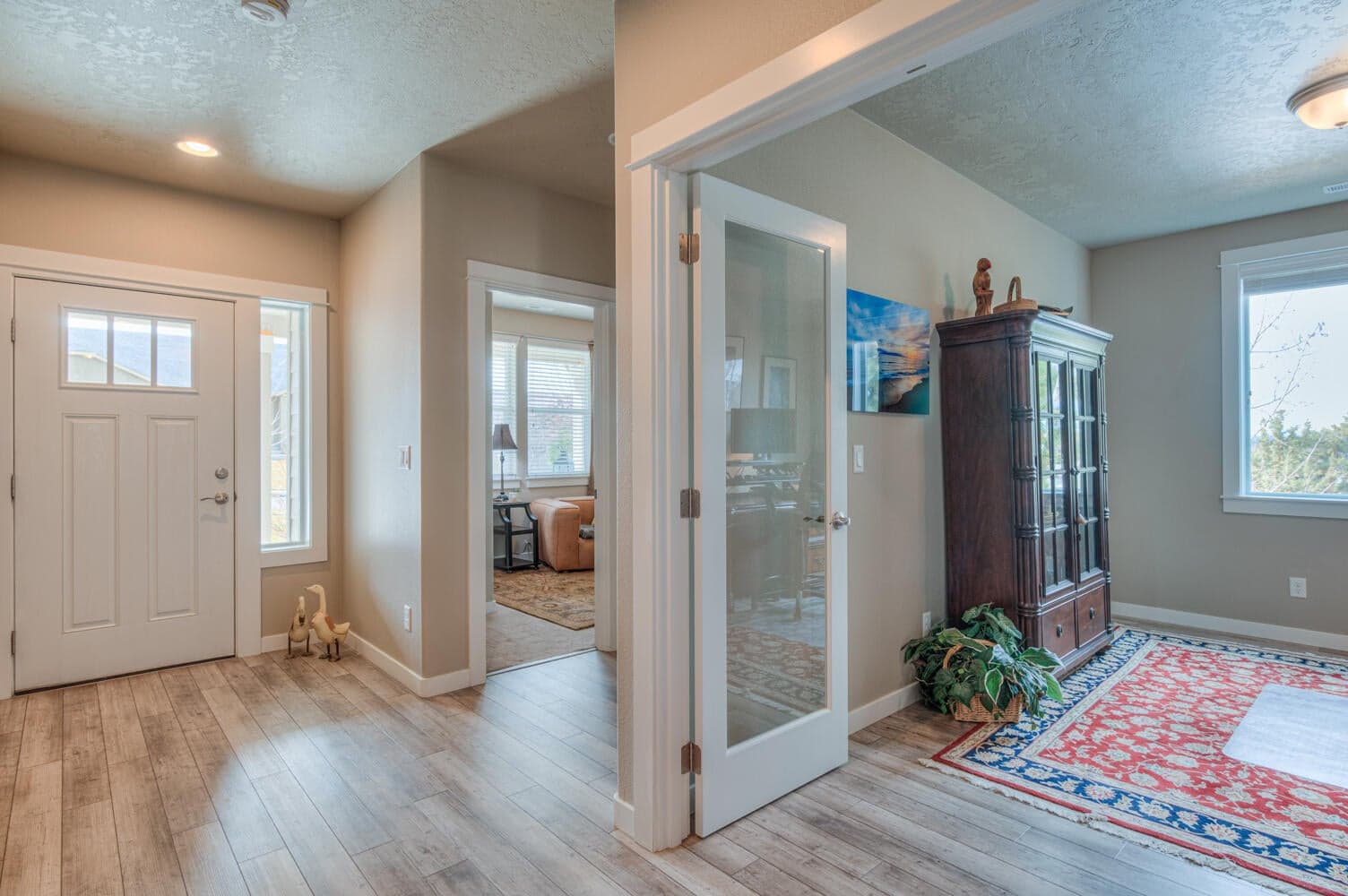 Entry way with bedrooms 2 & 3.