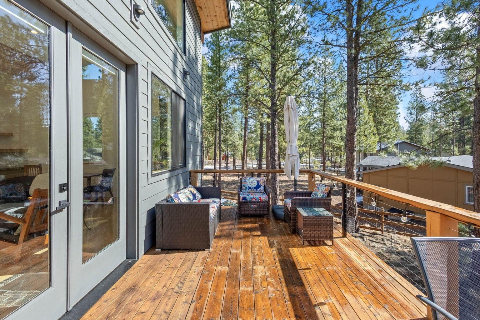 Enjoy the deck that spans the entire length of the house