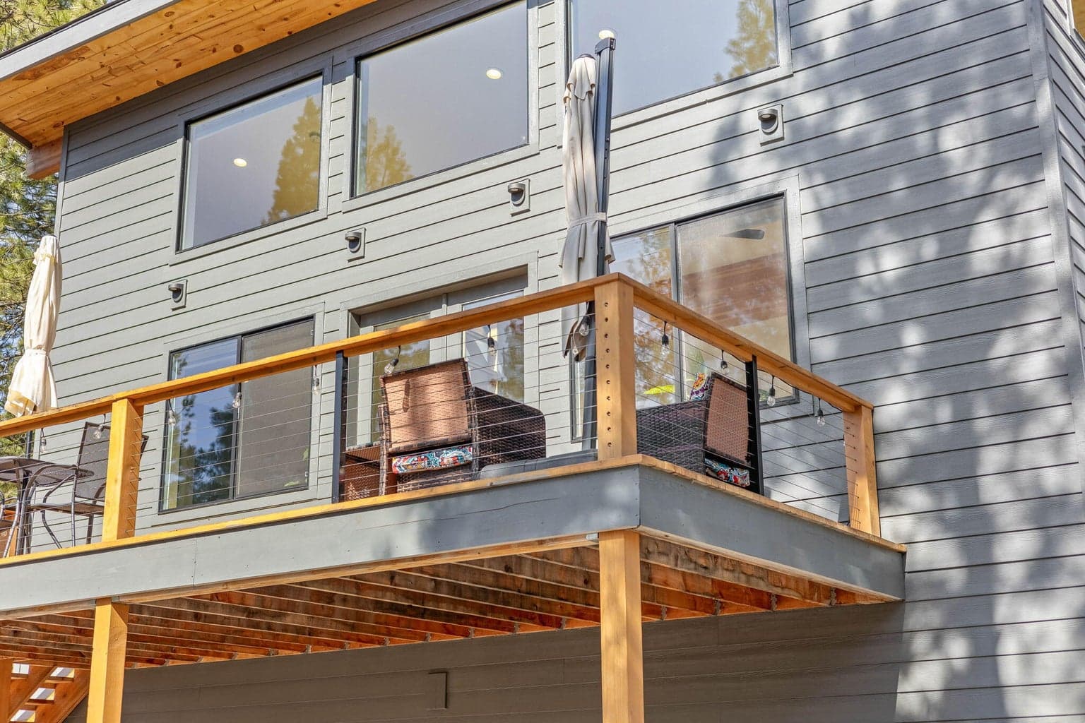 Enjoy the deck that spans the entire length of the house