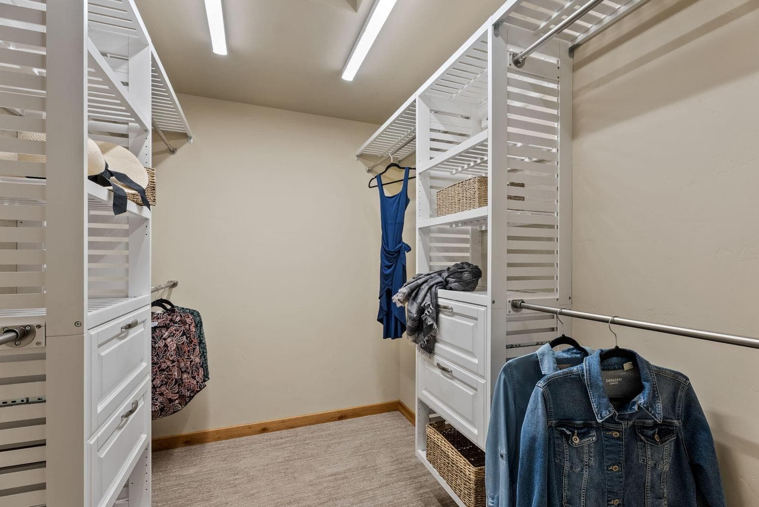Large walk-in closet in the primary ensuite.
