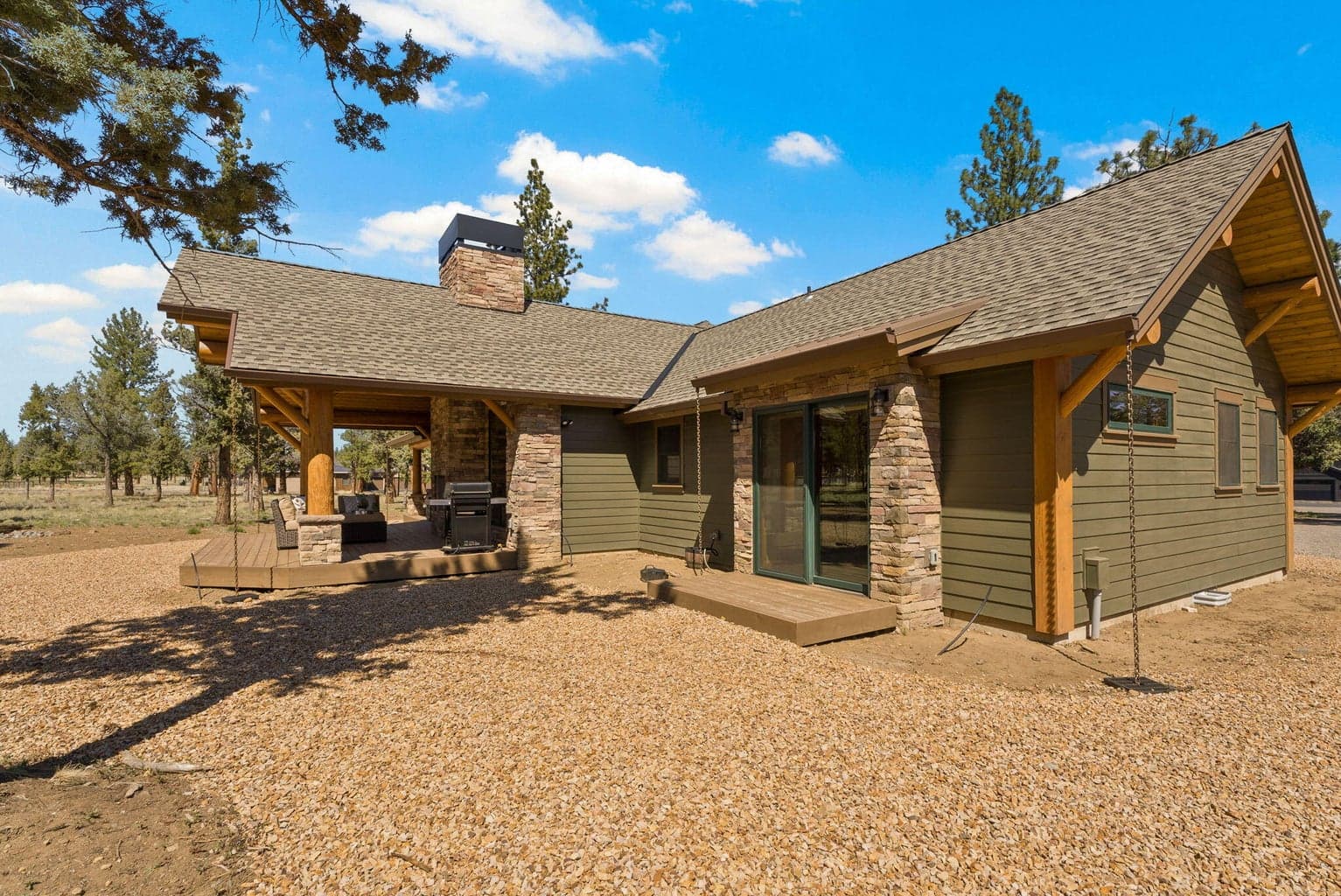 Multiple outdoor living areas.
