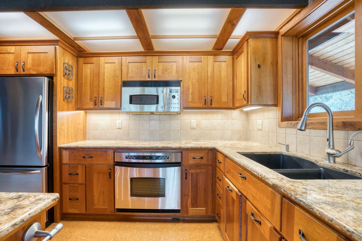 Stainless steel appliances.