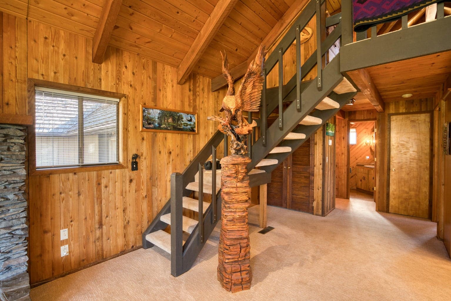 Stairway to the upstairs west bedroom.