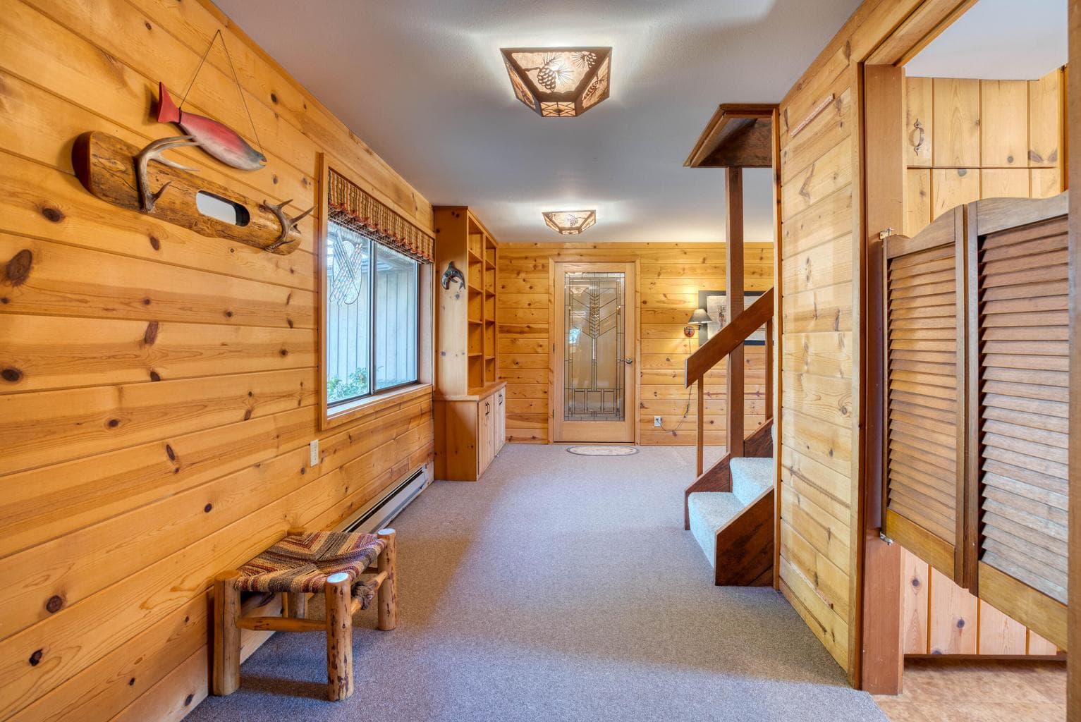 This is access to the laundry room, east bedroom, den and garage