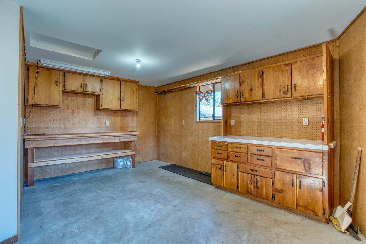 This is a great space for a hobby room and storage.