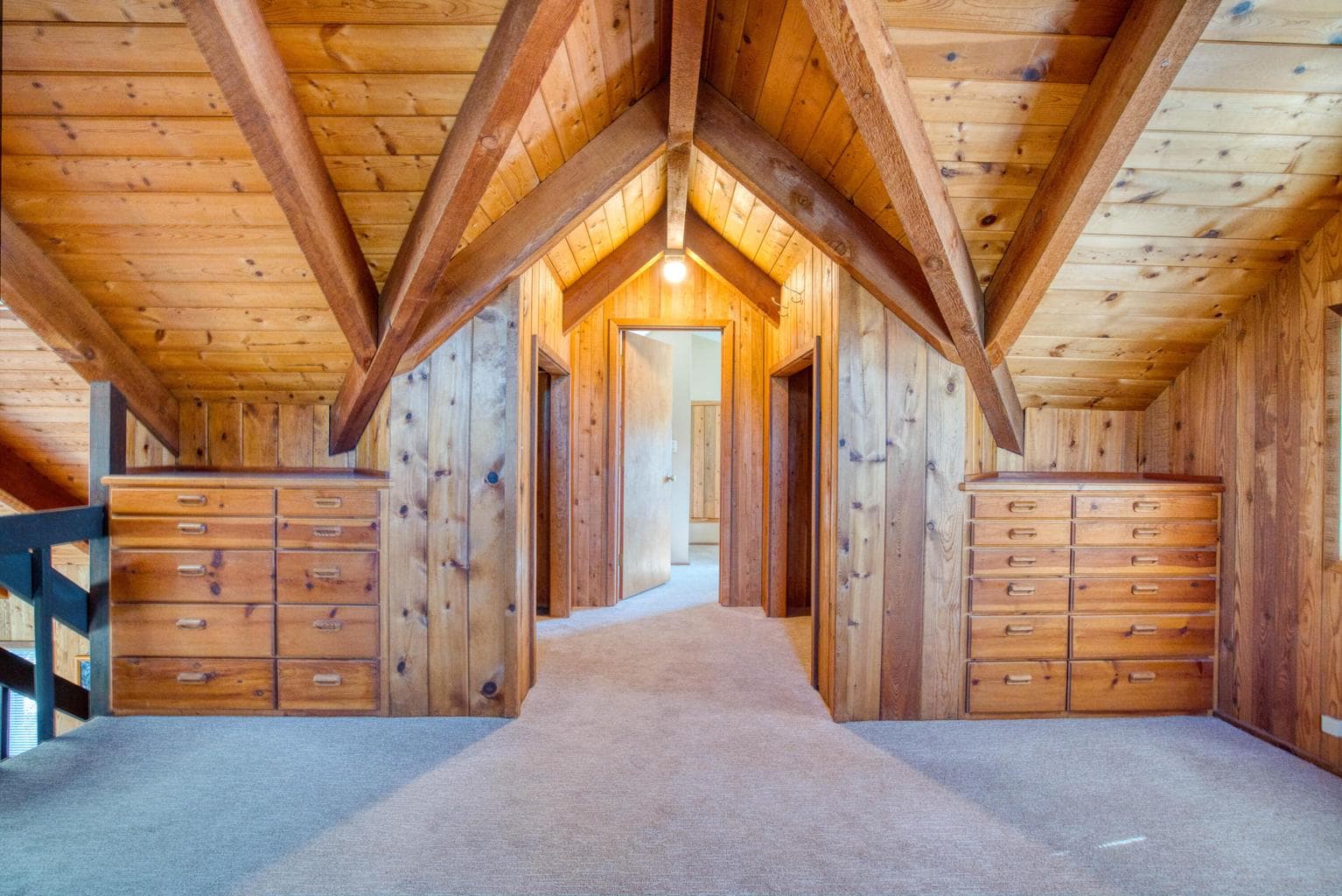 Primary bedroom built-ins and closets.