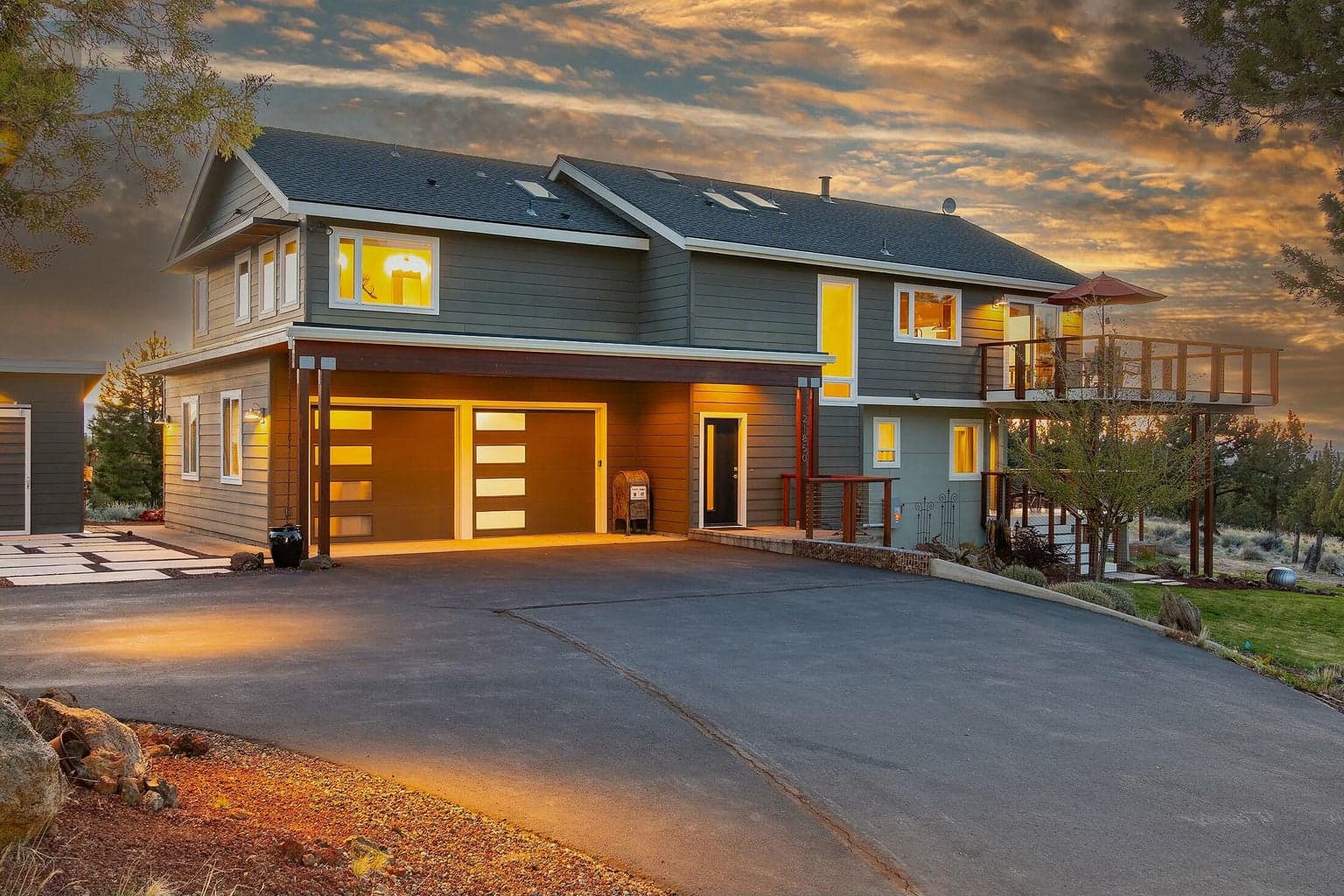 Modern design and manicured landscaping welcome you to your private estate.