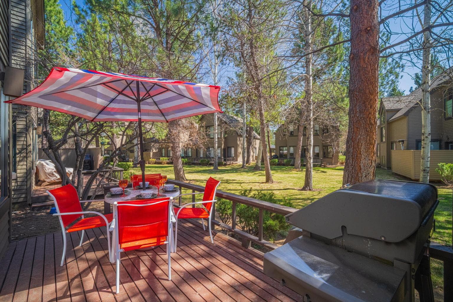 Back deck with Table and BBQ