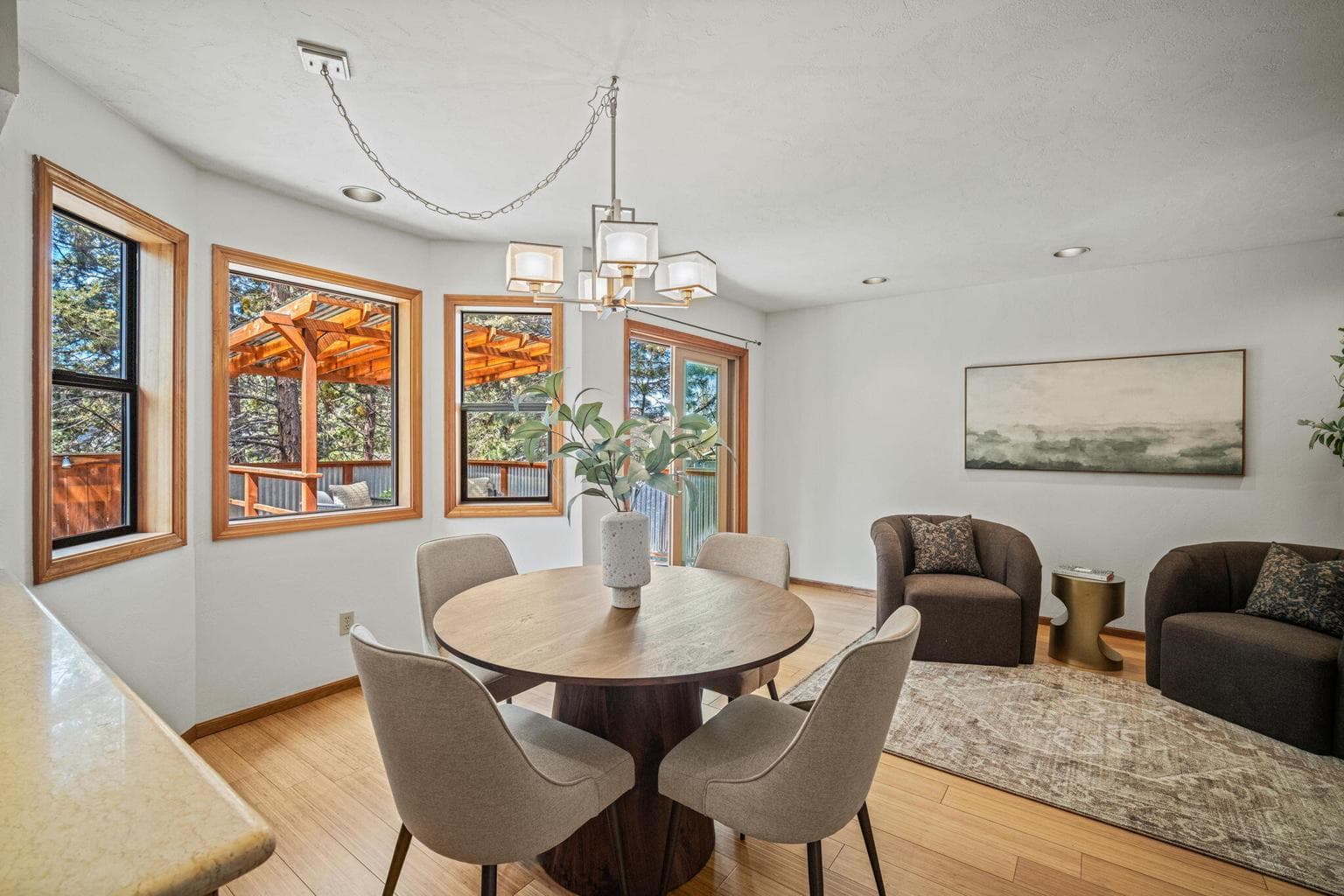 Dining area conveniently adjacent to the kitchen