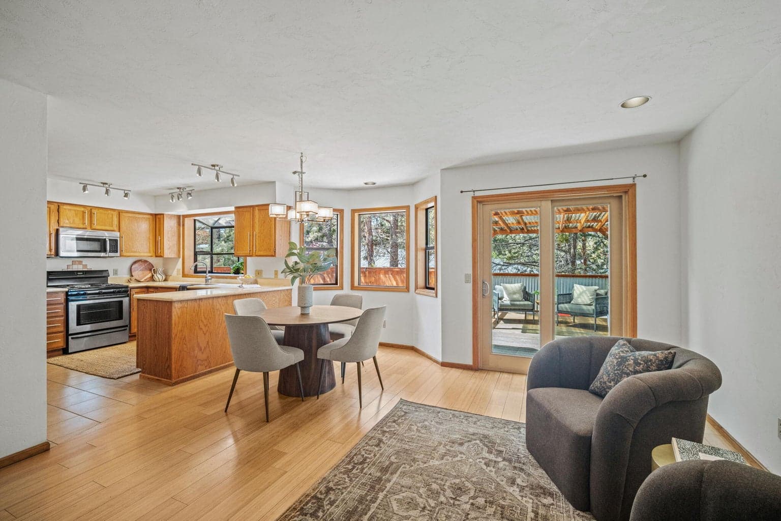 A second living area off the kitchen