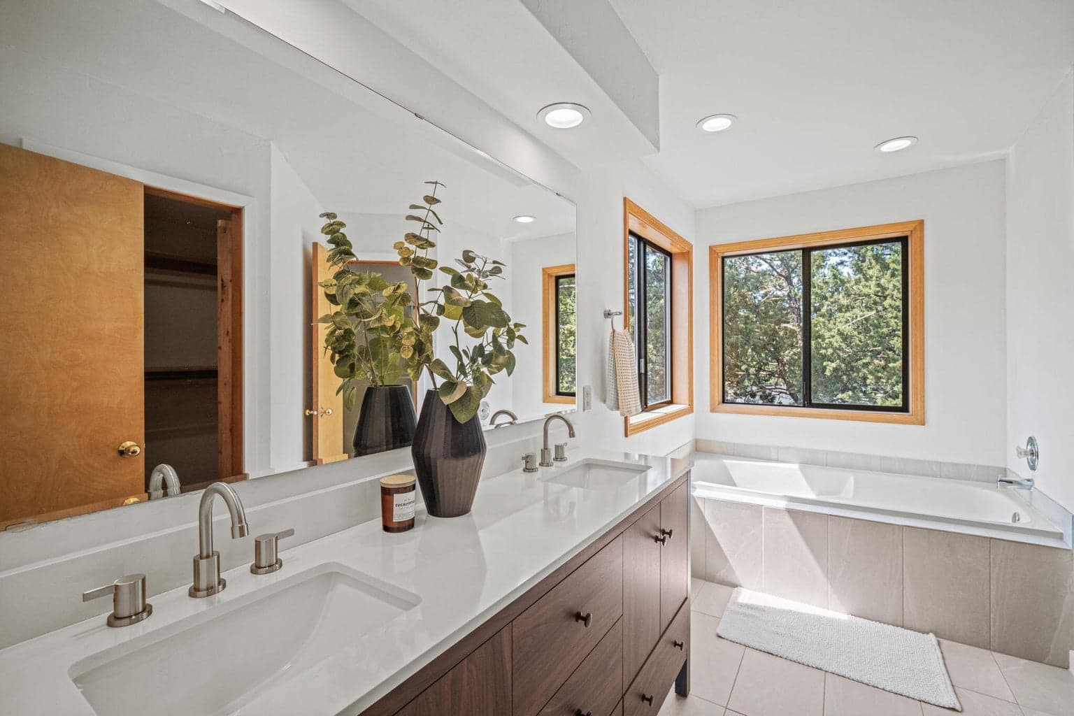 Freshly completed primary bath update