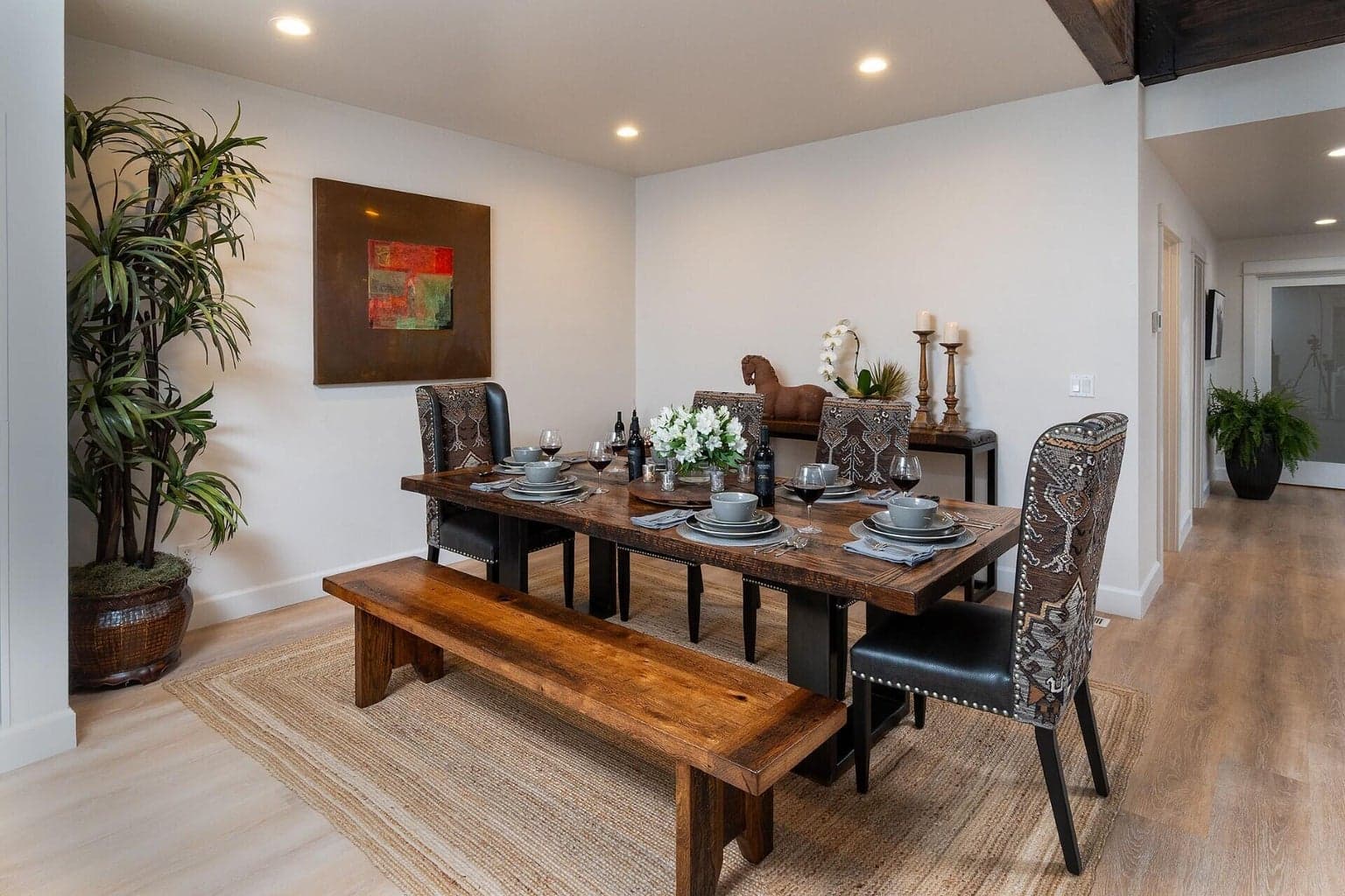 Large open dining room adjoins kitchen and great room! Great entertaining space.