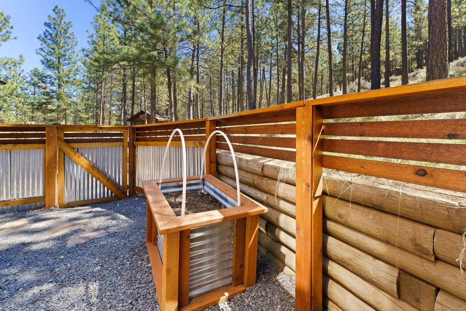 Fenced in area