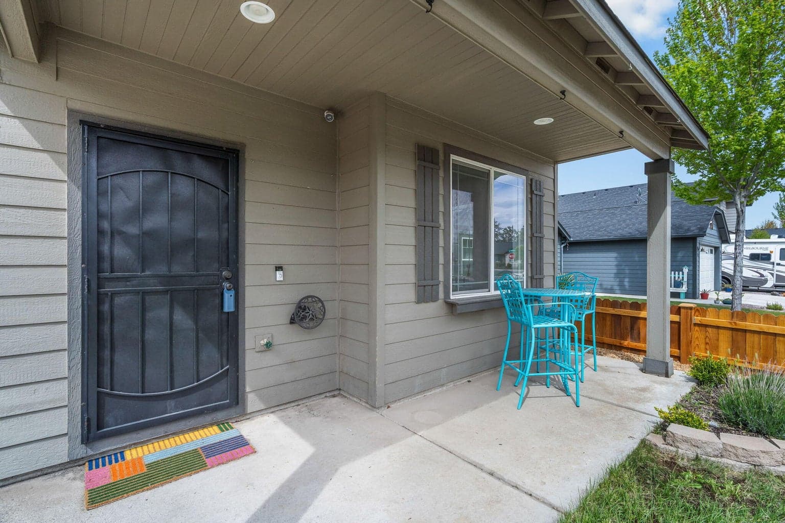 Covered front patio