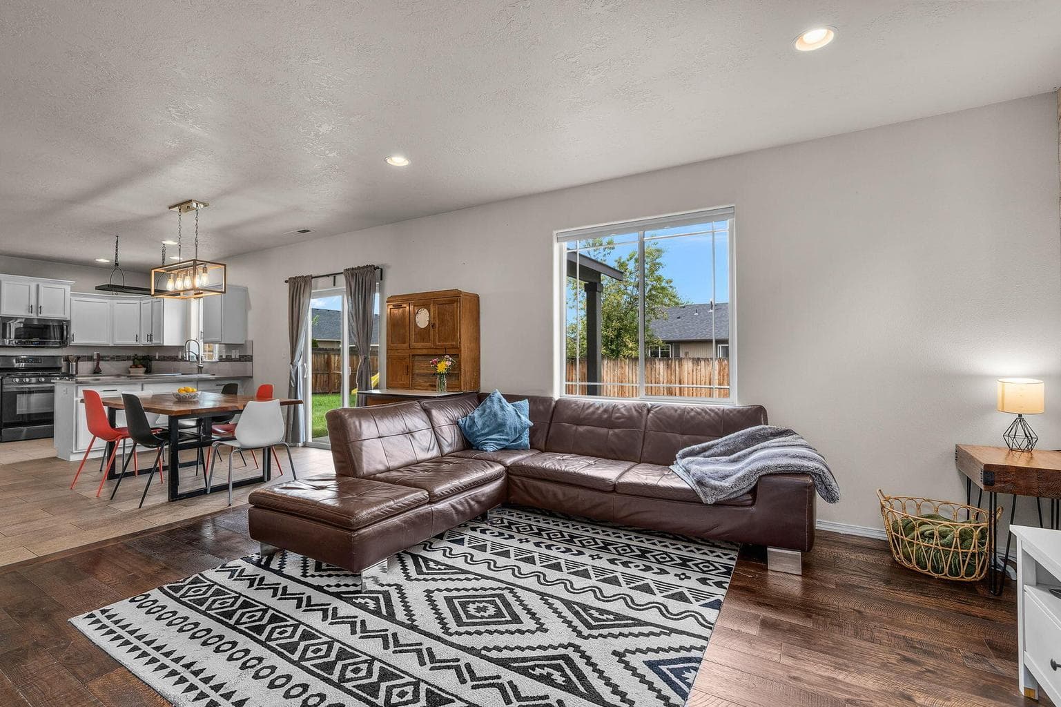 Great room living and dining