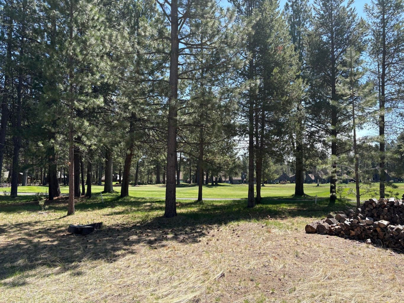 golf course and trees out off deck area