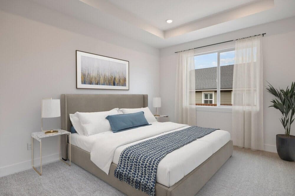 Subject property - Primary suite - with virtual staging