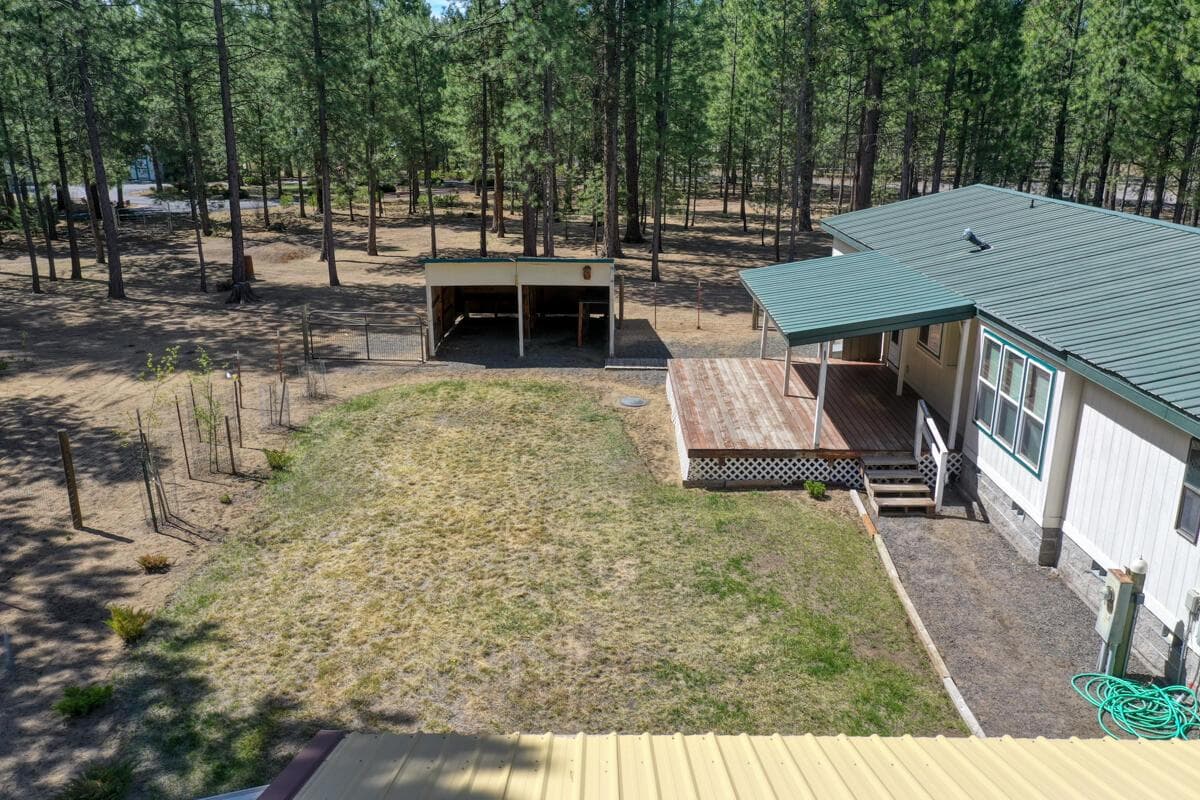 Aerial view- back yard