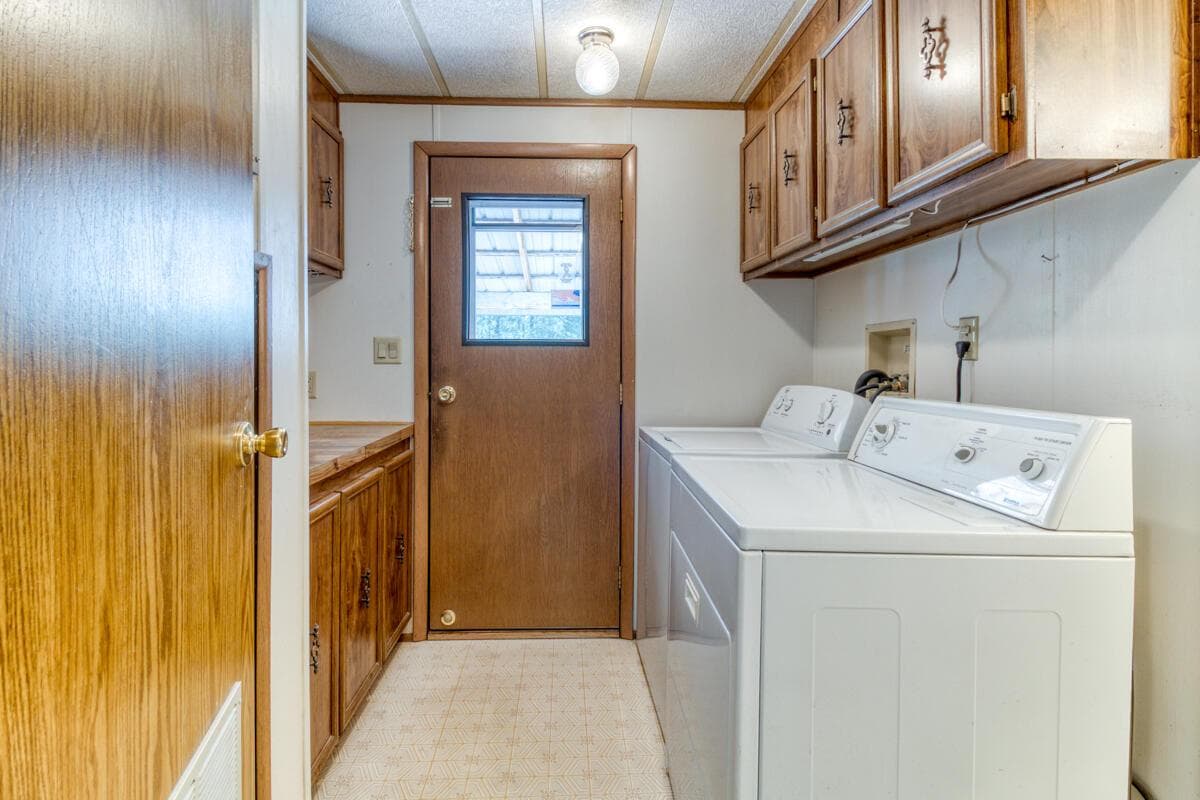 Laundry Room and exit to back deck