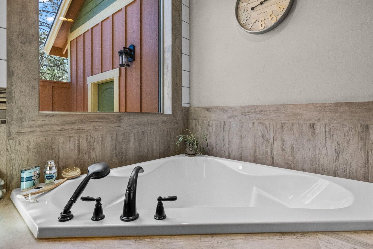 Primary soaking tub. Don't miss the heated bathroom floor!