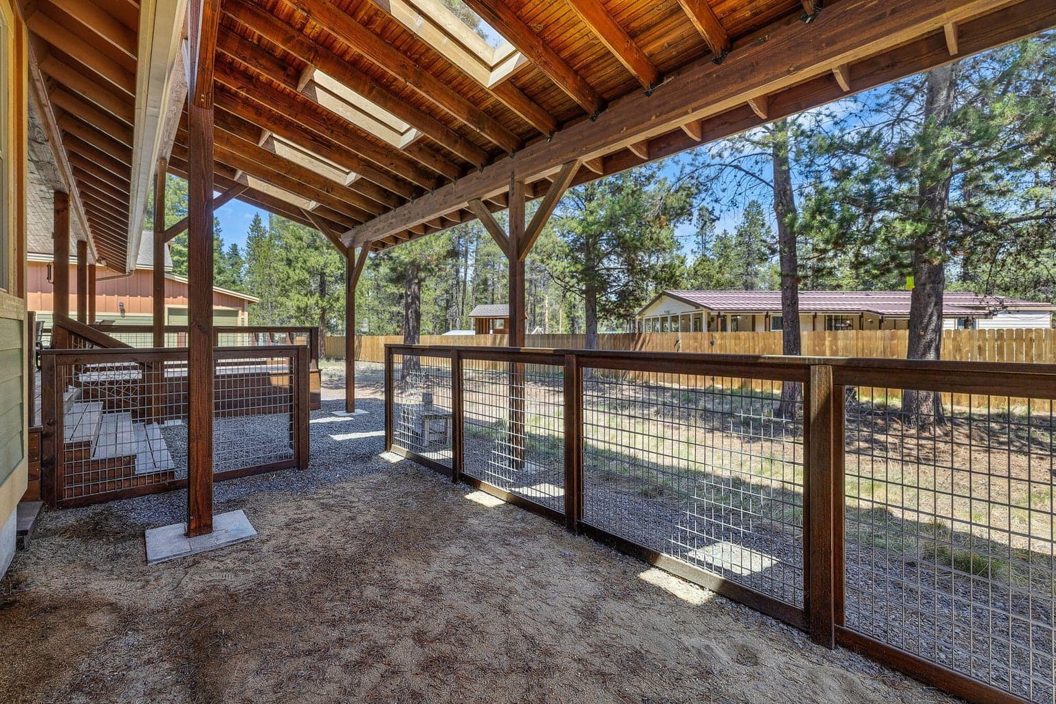 covered dog run
