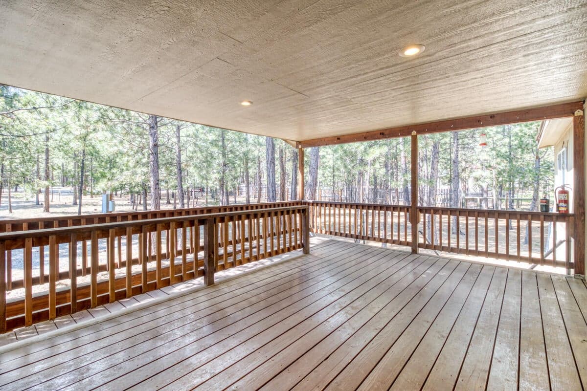 Beautiful deck with recessed lighting
