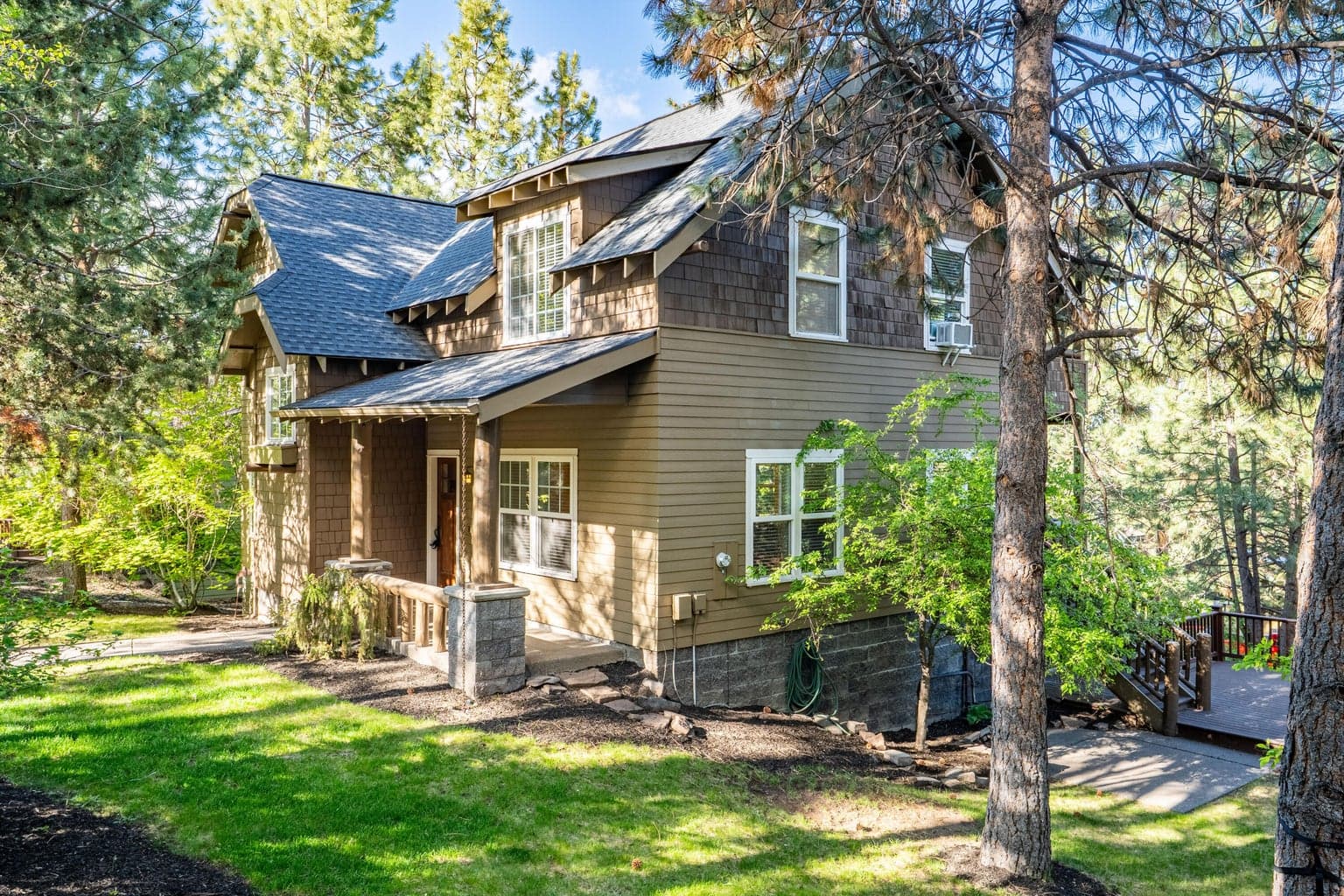 Welcome to your new home, nestled in the trees!