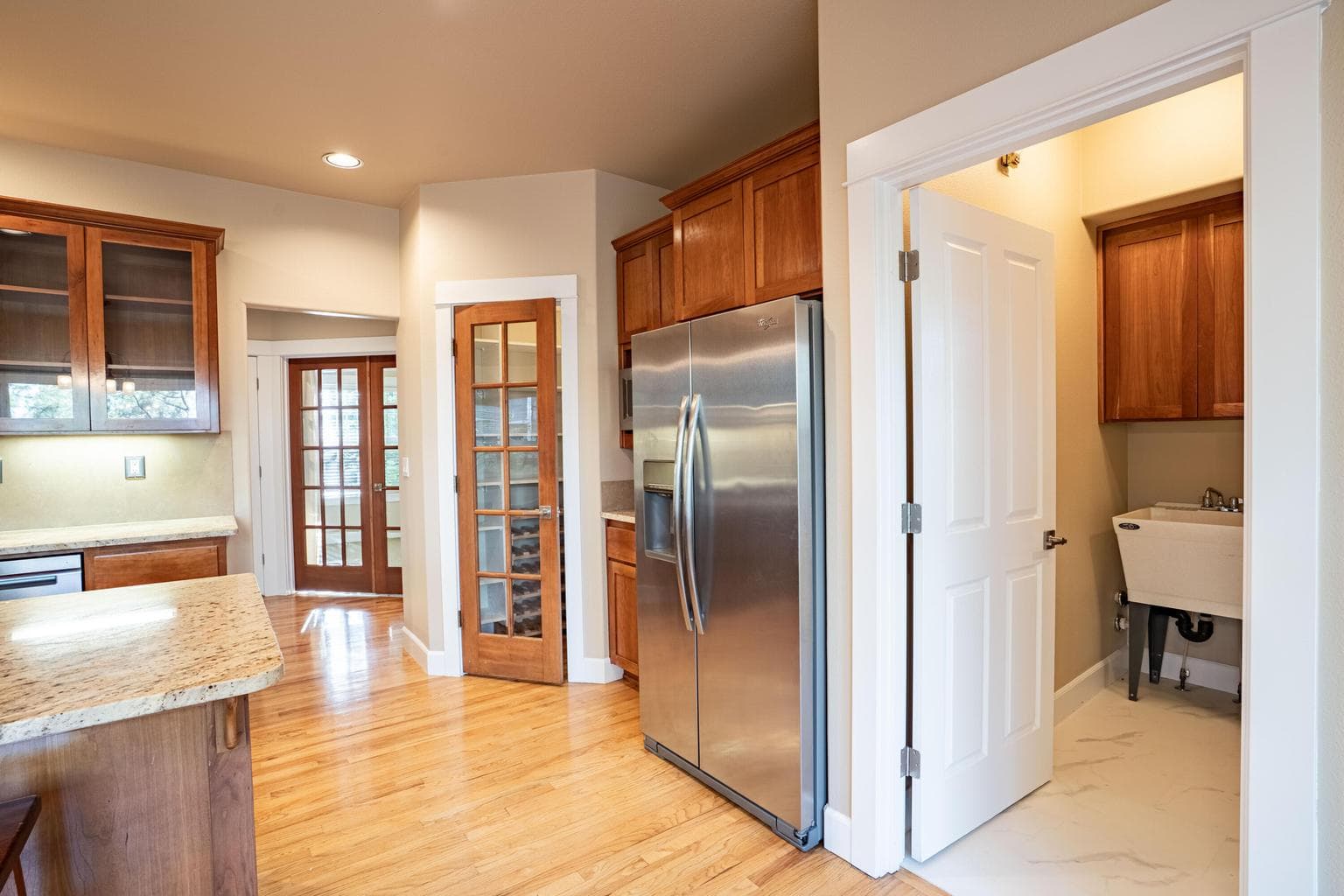 Laundry room off kitchen/dining