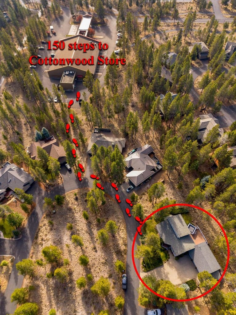 Route to Cottonwood store rom the house