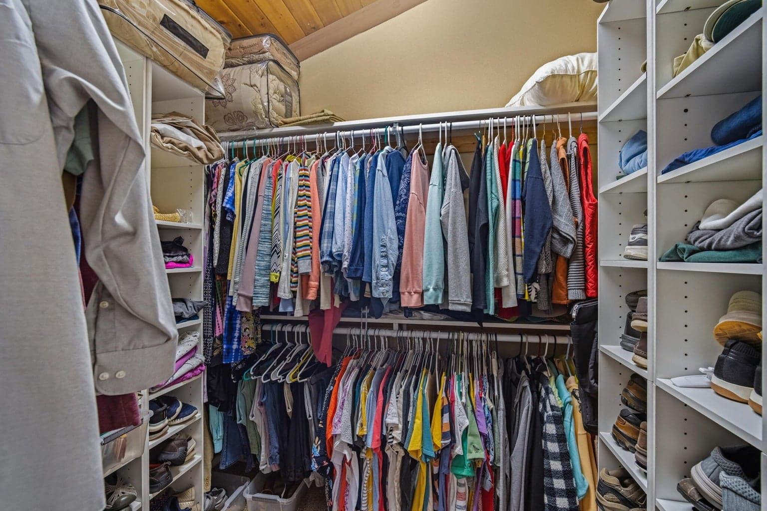 Organized primary closet
