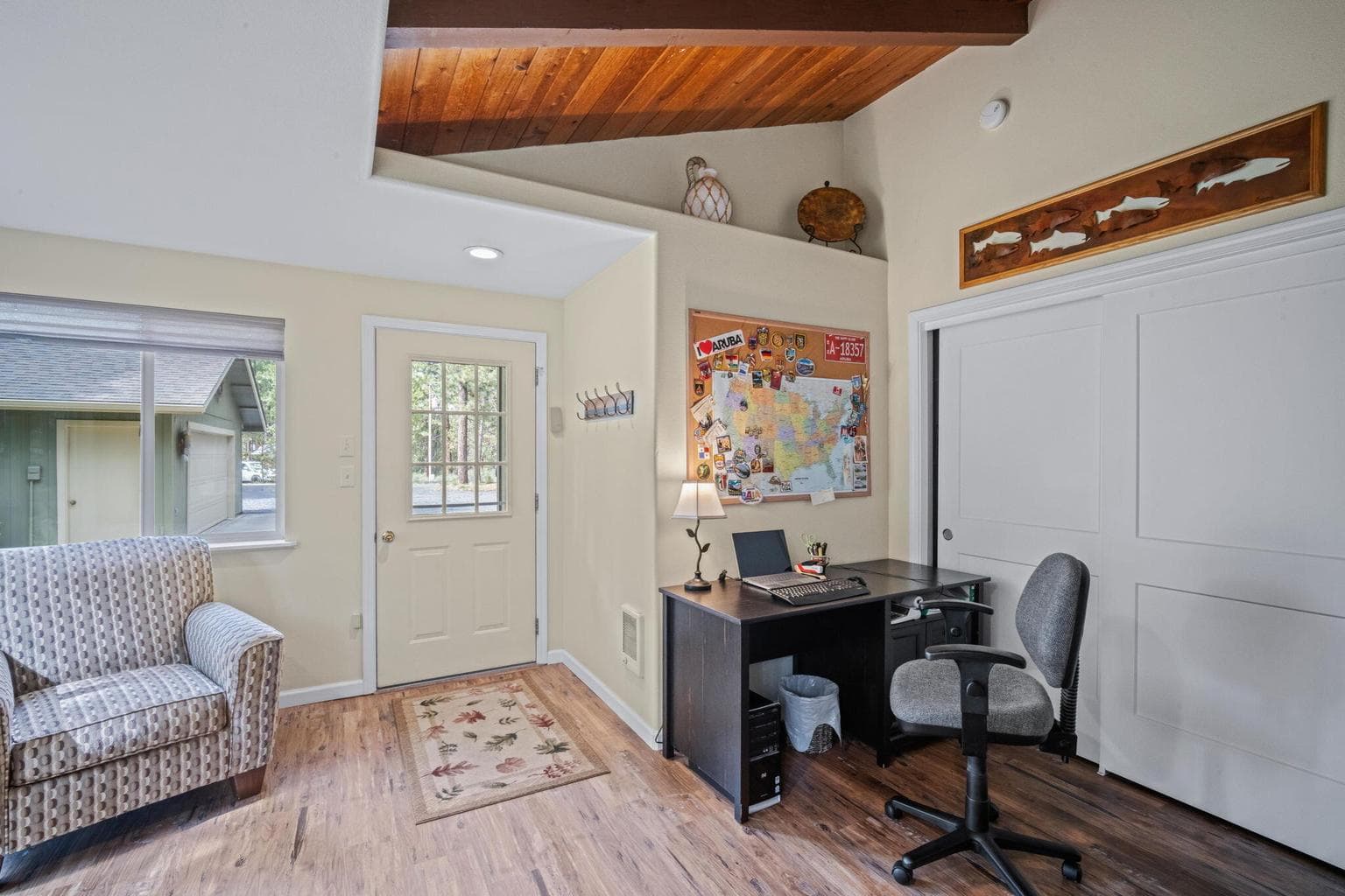 Man door access to the back deck