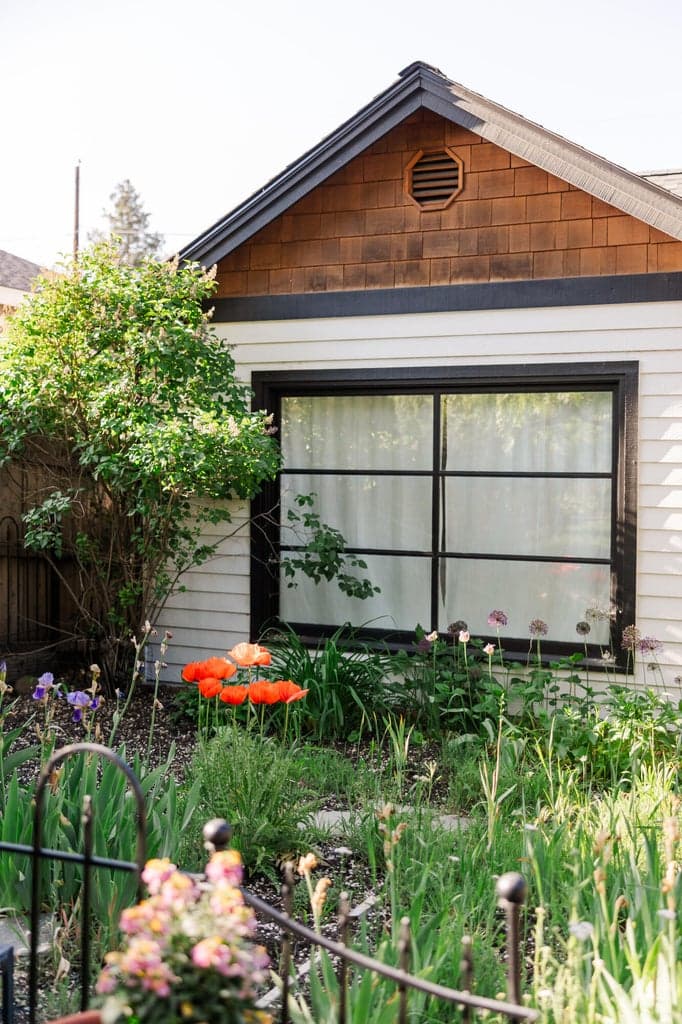 Garden view to second bedroom window