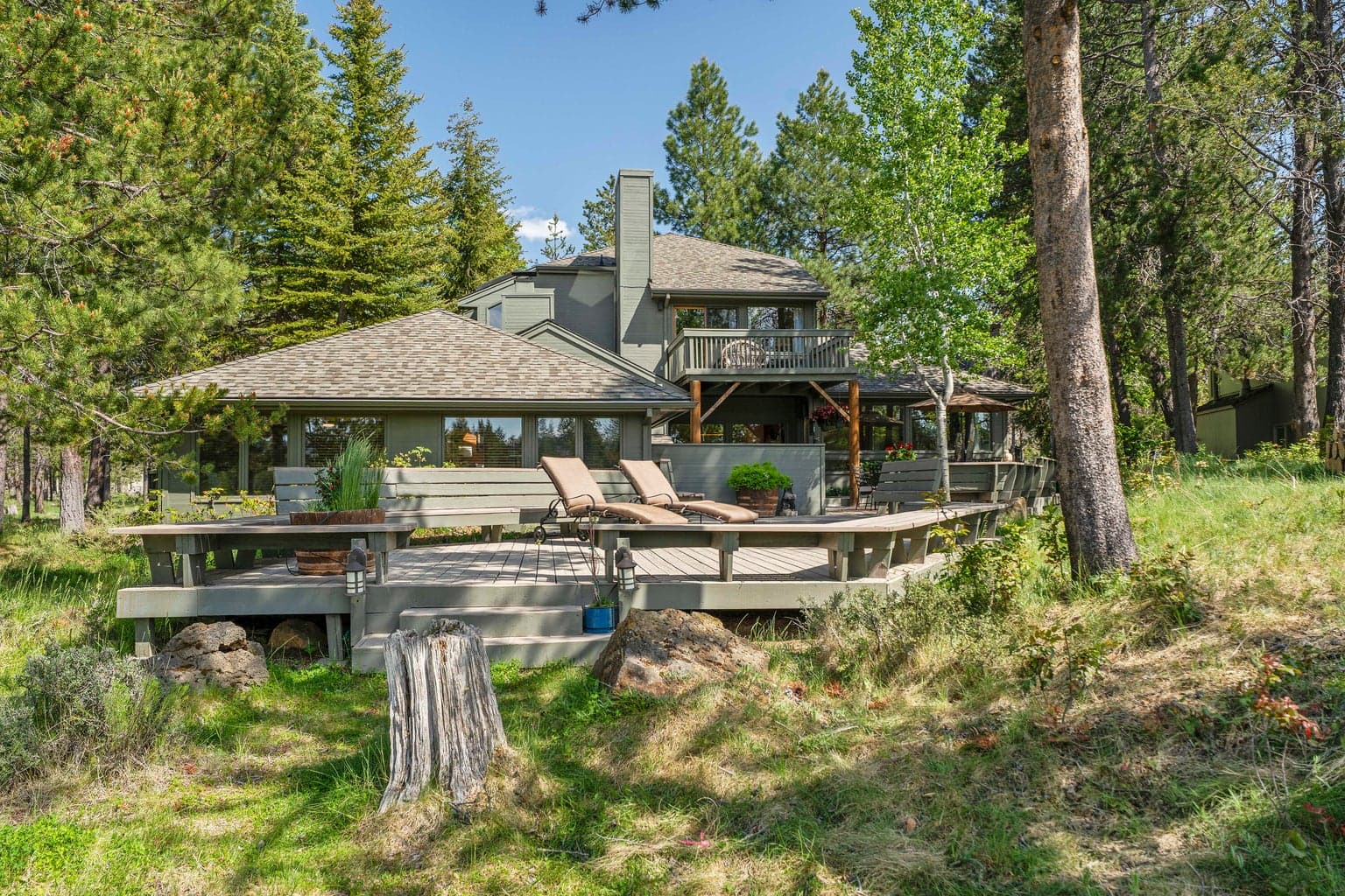 Nearly 2,000 sq ft of decks and patio space for outdoor living.