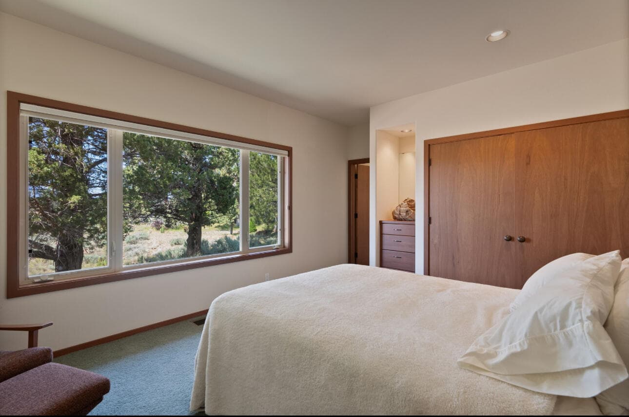 Built in drawers and matching night stands.