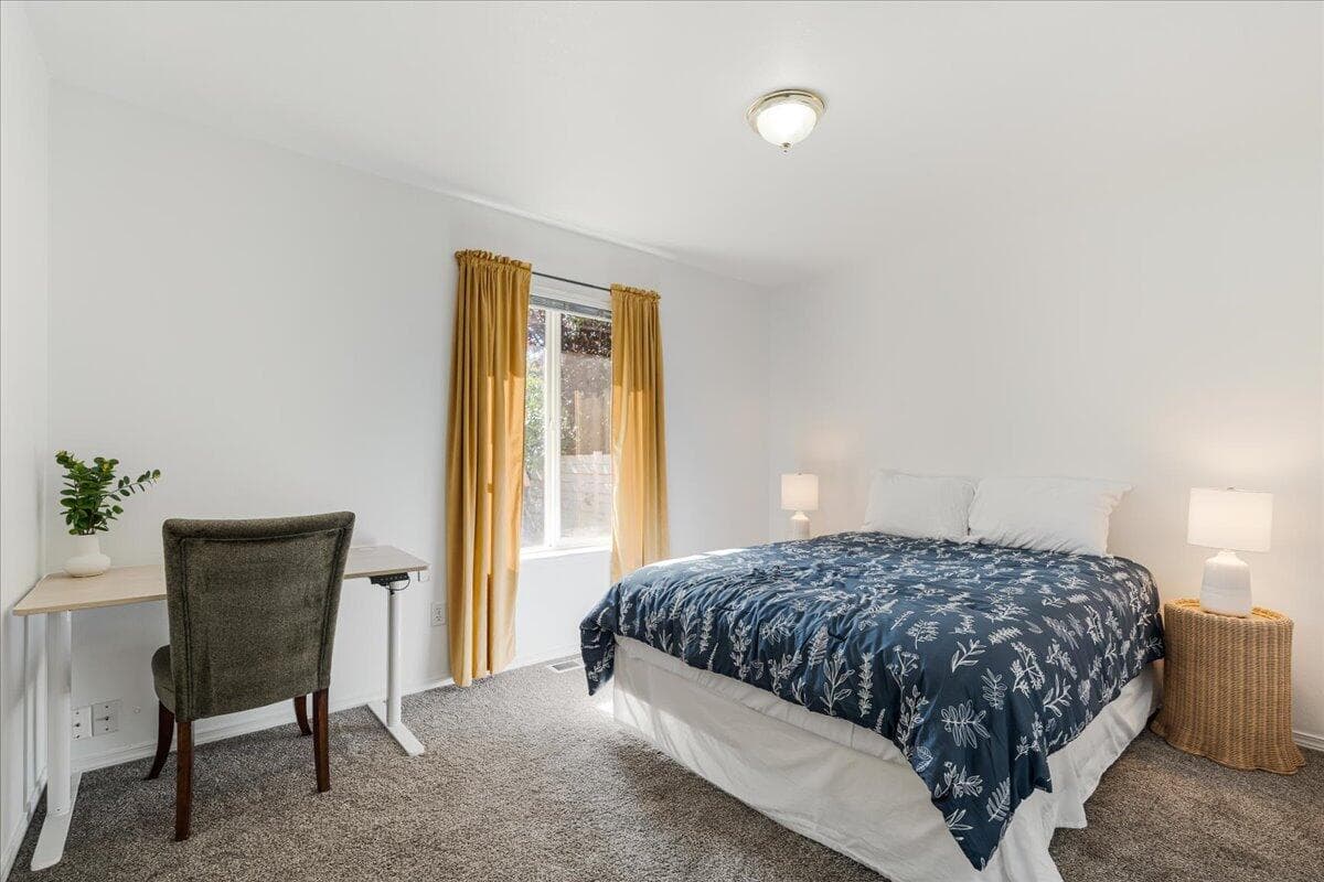 lots of natural light in back bedroom
