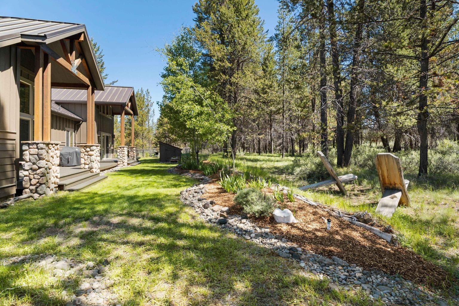 Beautifully maintained backyard with plenty of room to play, relax, and enjoy the great outdoors.
