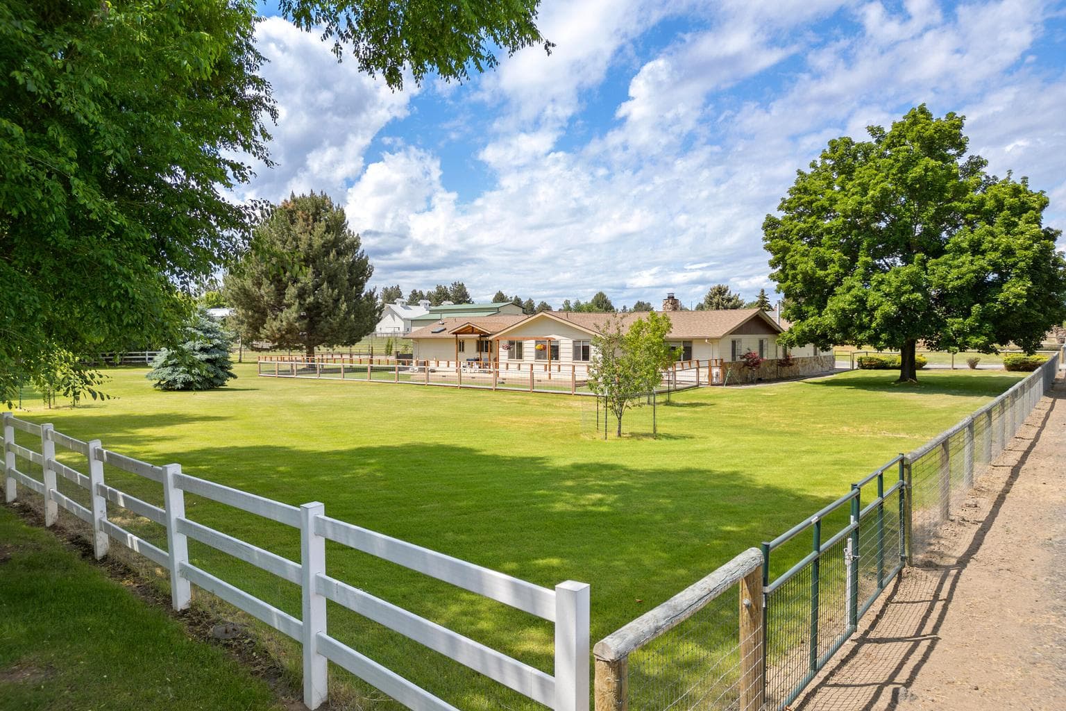 Completed fenced yard