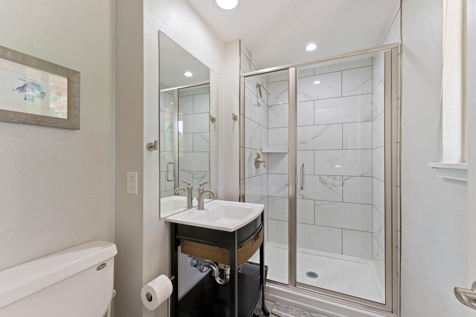 Updated second bathroom attached to bedroom